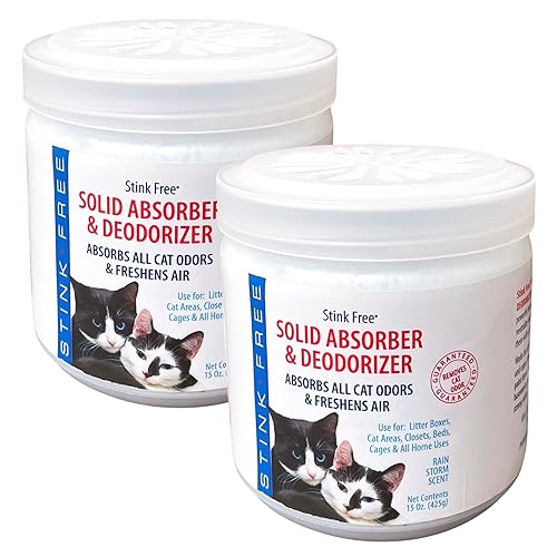 Stink Free Cat Litter Solid Deodorizer, Absorber & Room Purifier - Air Freshener, Bathroom Odor Eliminator, Basement, Control Bedroom Odor, House