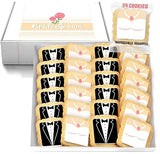 Wedding Cookie Bride and Groom Cookies 24 Pack Individually Wrapped Party Favor Bridal Shower Engagement Theme Cookies Tuxedo Dress