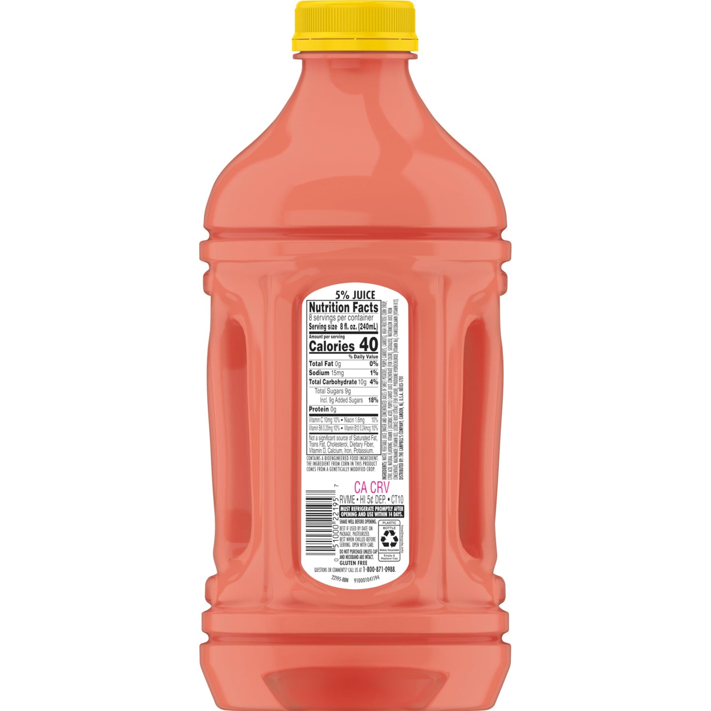 V8 Splash Watermelon Cherry Flavored Juice Beverage, 64 fl oz Bottle