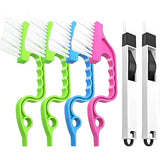 Crevice Gap Cleaning Brush Tool, 6pcs Hand-held Groove Gap Cleaning Tools, 2 in 1 Dustpan Cleaning Brushes, Shutter Door Window Track Kitchen Cleaning