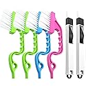 Crevice Gap Cleaning Brush Tool, 6pcs Hand-held Groove Gap Cleaning Tools, 2 in 1 Dustpan Cleaning Brushes, Shutter Door Window Track Kitchen Cleaning