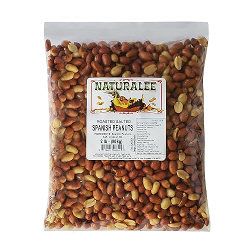 Naturalee Peanuts, With Skin Spanish Peanuts 2 lbs - Roasted & Salted - Heart Health, High Protein