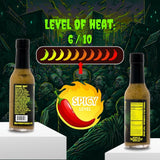 Hellfire Zombie Snot Hot Sauce, Award-Winning Chilehead Salsa Verde Sauce, Made with Carolina Reaper Peppers, World's Best Taco Sauce, Gourmet, Vegan