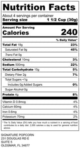 Signature Popcorn, Buffalo Cheddar Popcorn Snack, 3-Pack Large Resealable Bags, Gourmet Popcorn, Gluten-Free, Spicy Cheese Flavor, Non-GMO, Bold Party
