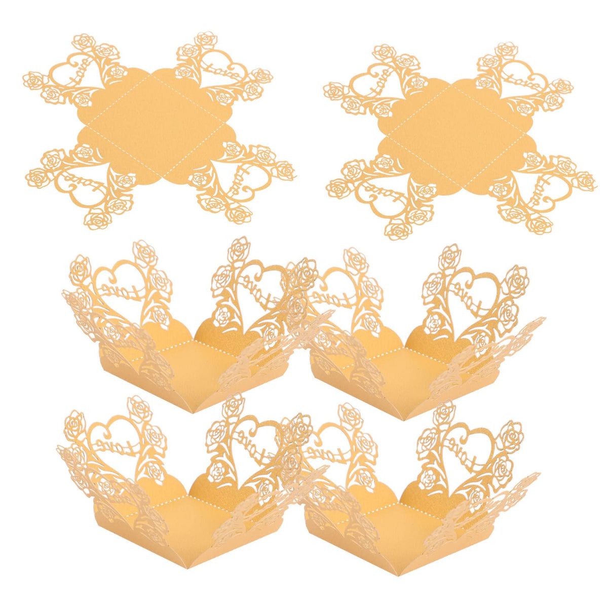BCOATH 50pcs Decorative Chocolate Wrappers for Parties Premium Candy Packaging Unique Hollow Design for Celebrations for Birthdays Weddings