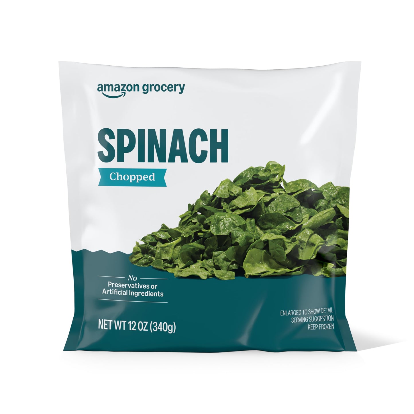 Amazon Grocery, Chopped Spinach, 12 Oz, Frozen