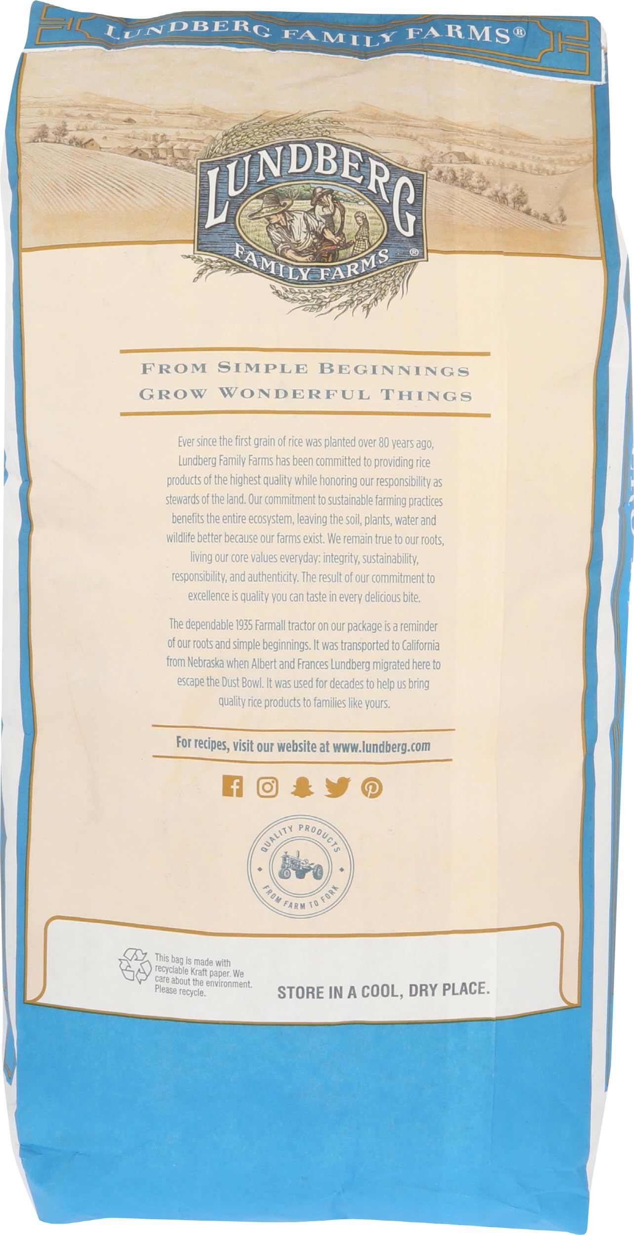 Lundberg Family Farms Short Grain Brown Rice, 400 OZ