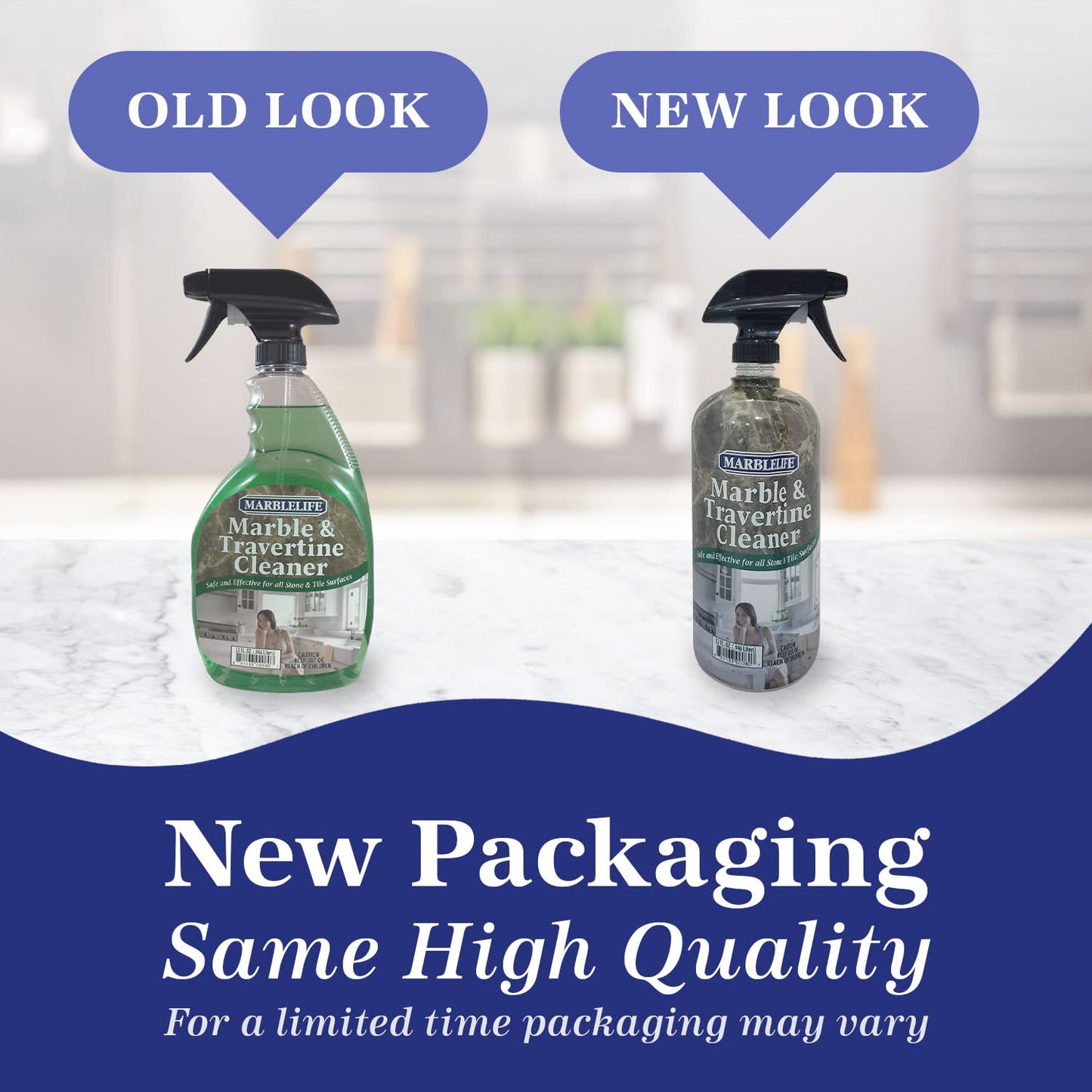 Marblelife InterCare Marble and Travertine, Natural Stone & Terrazzo Liquid Cleaner, Shower & Tile Surface Care, Floor, Walls & Countertop Cleaner