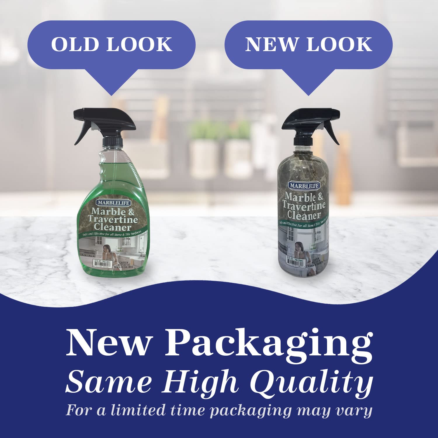 Marblelife InterCare Marble and Travertine, Natural Stone & Terrazzo Liquid Cleaner, Shower & Tile Surface Care, Floor, Walls & Countertop Cleaner