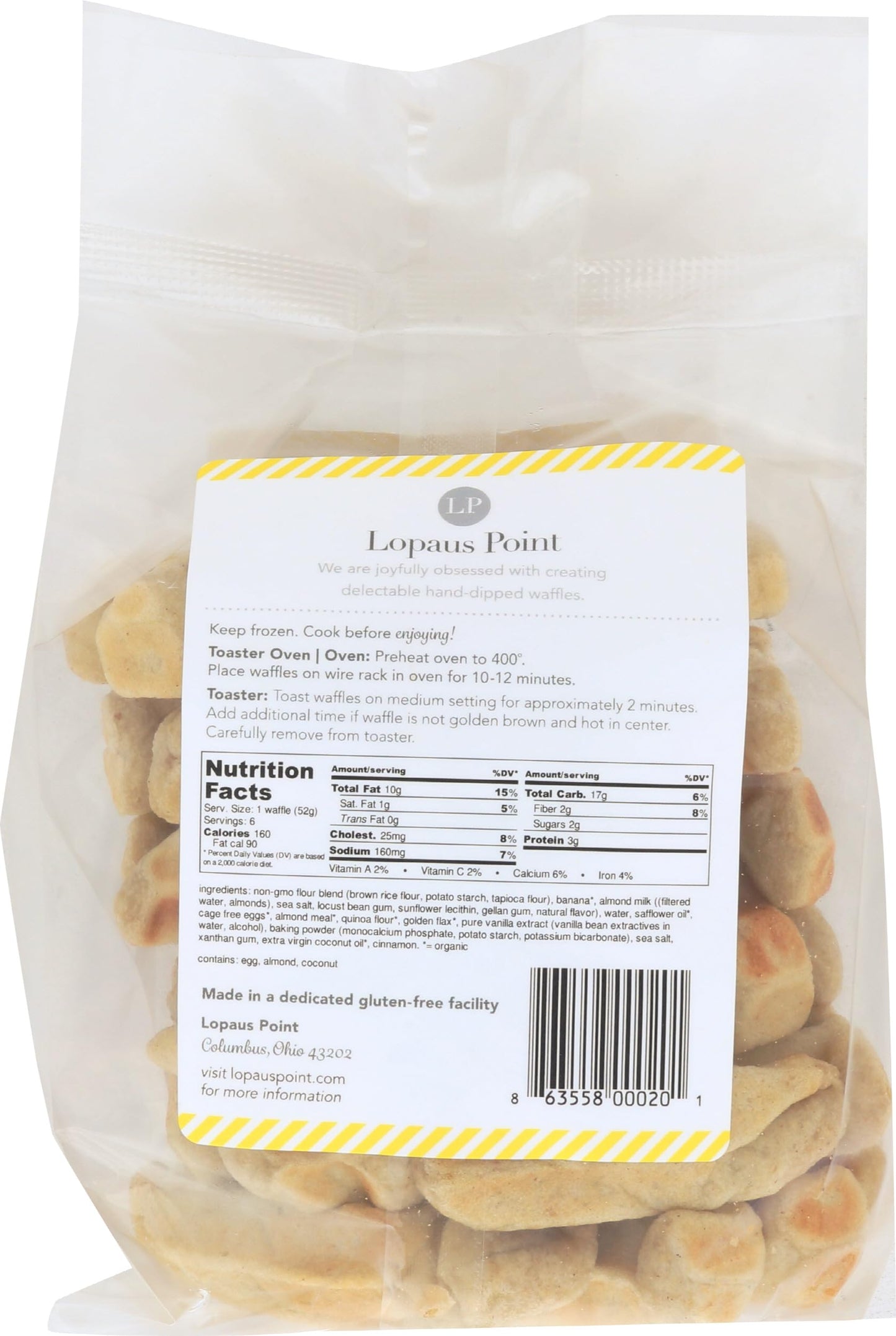 Lopaus Point Banana Flax Waffle, 11.5 OZ