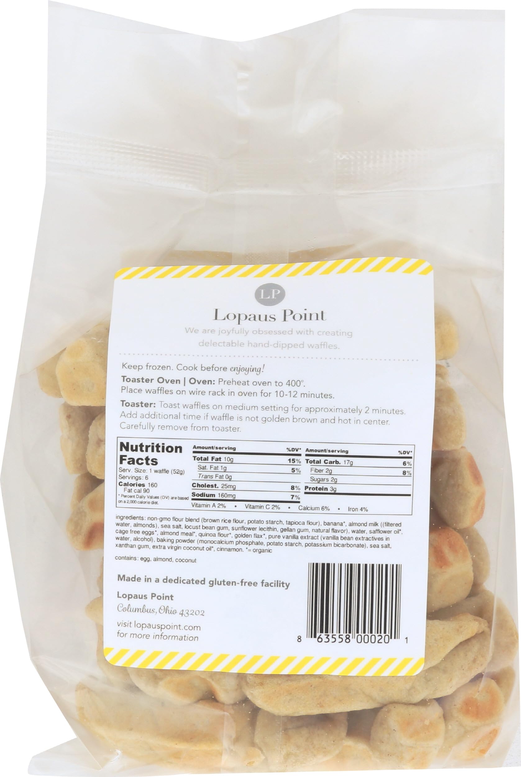 Lopaus Point Banana Flax Waffle, 11.5 OZ