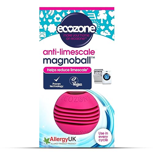 EcoZone Magnoball Anti-Limescale Device for Dishwashers & Washing Machines, Reusable Magnetic Limescale Remover & Descaler, Drum & Interior Cleaner