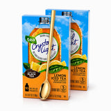 Crystal Light On The Go Drink Mix - Two (2) Pack of 10pck - Sugar-Free, Low-Calorie Refreshment with one Sukkar Pasha Long Golden SS Stirring Spoon