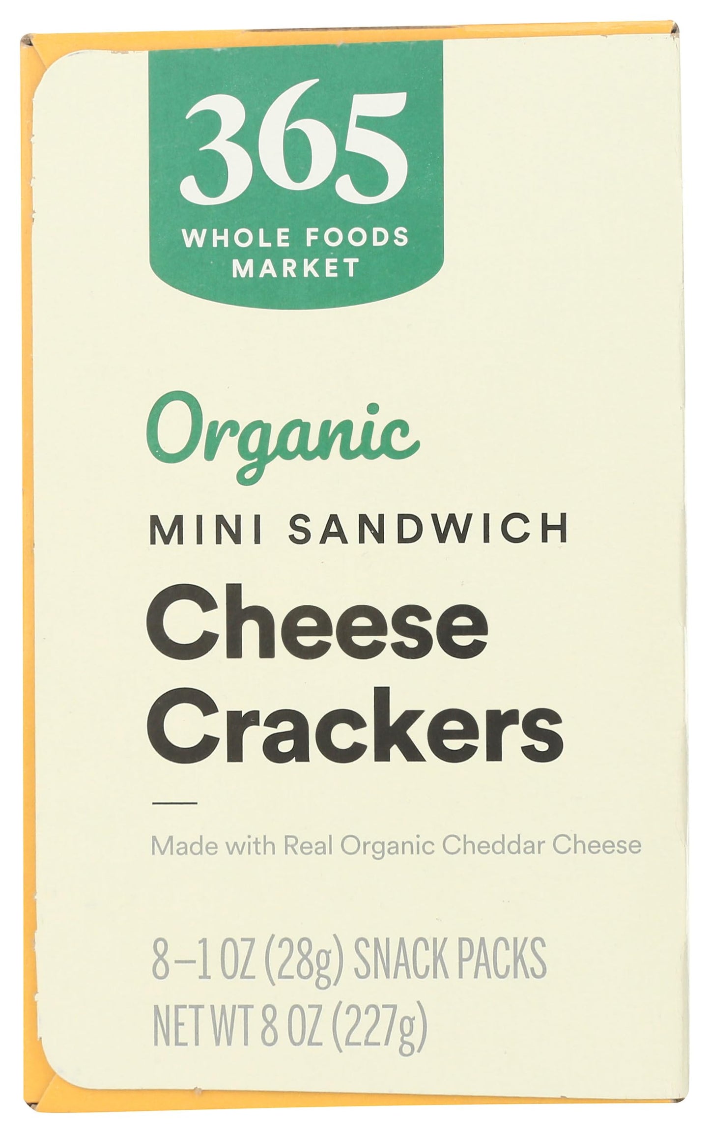 365 by Whole Foods Market, Organic Mini Cheese Sandwich Crackers 8 Count, 1 Ounce