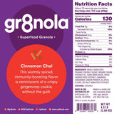 gr8nola CINNAMON CHAI - Healthy, Low Sugar, Vegan Bulk Granola Cereal - Made with Superfoods Cinnamon, Ginger and Cardamom, Soy Free, Dairy Free