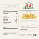 Rustichella d'Abruzzo Torchio Pasta - Unique Bell-Shaped Pasta, Ideal for Ragù & Puttanesca Sauces - 500g Tray - Authentic Italian Durum Wheat
