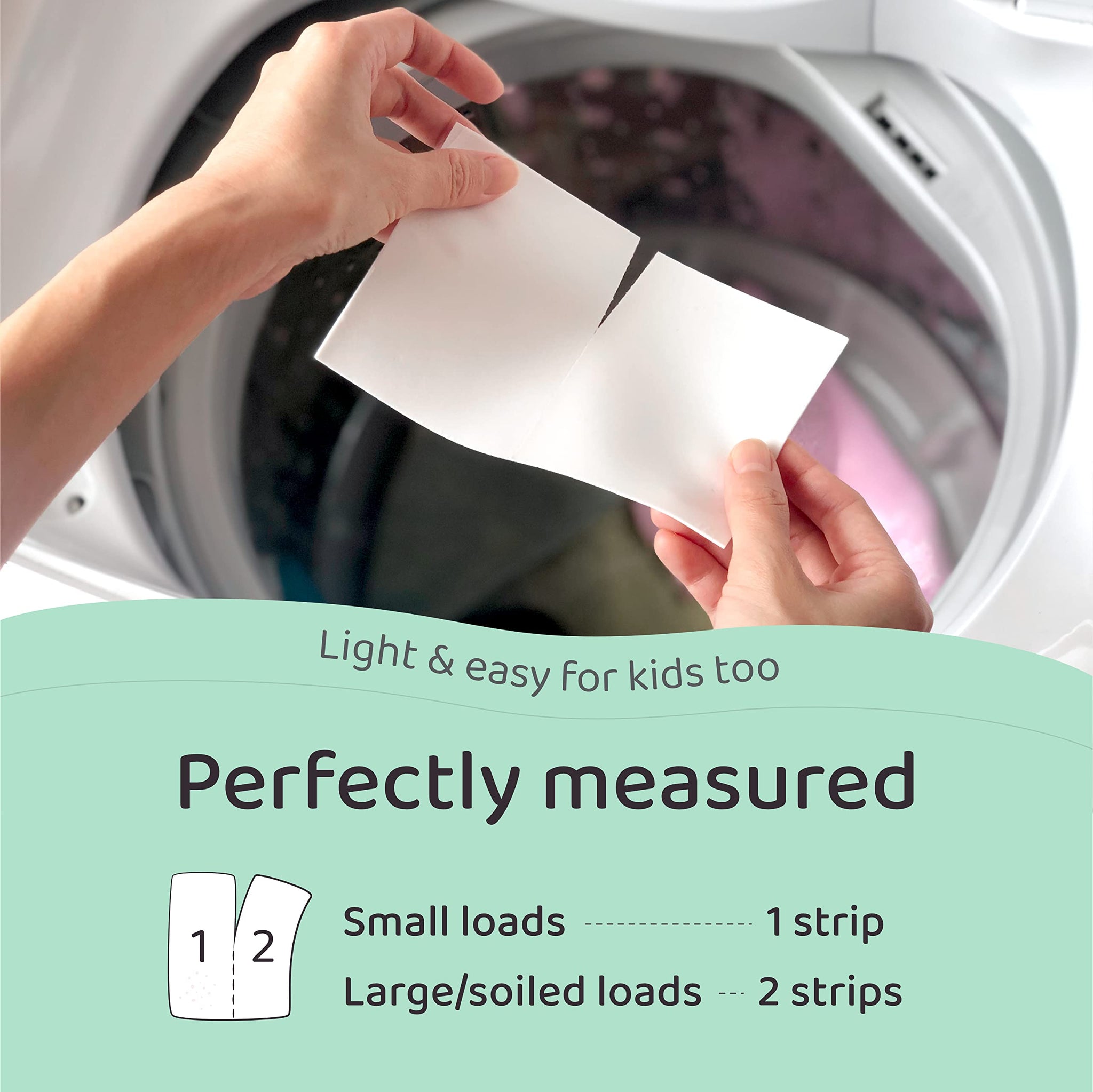 LAZY COCONUTS Eco Friendly, Plant Powered Laundry Detergent Strips - 100 Loads - Fragrance Free, Unscented, Ultra Concentrated, Earth Friendly No