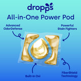Dropps 4-in-1 Plus Oxi Laundry Detergent Pods, Crisp Breeze (38 Count) - Laundry Pods | Advanced Odor Defense | Fights Stains | Whitens & Brightens |
