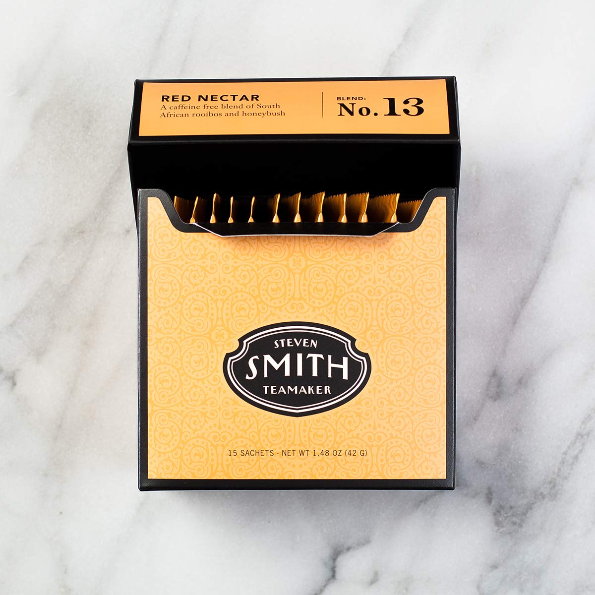 Smith Teamaker | Red Nectar No. 13 - Rooibos & Honeybush | Caffeine-Free Rooibos Blend (15 Sachets - 1.48oz each)