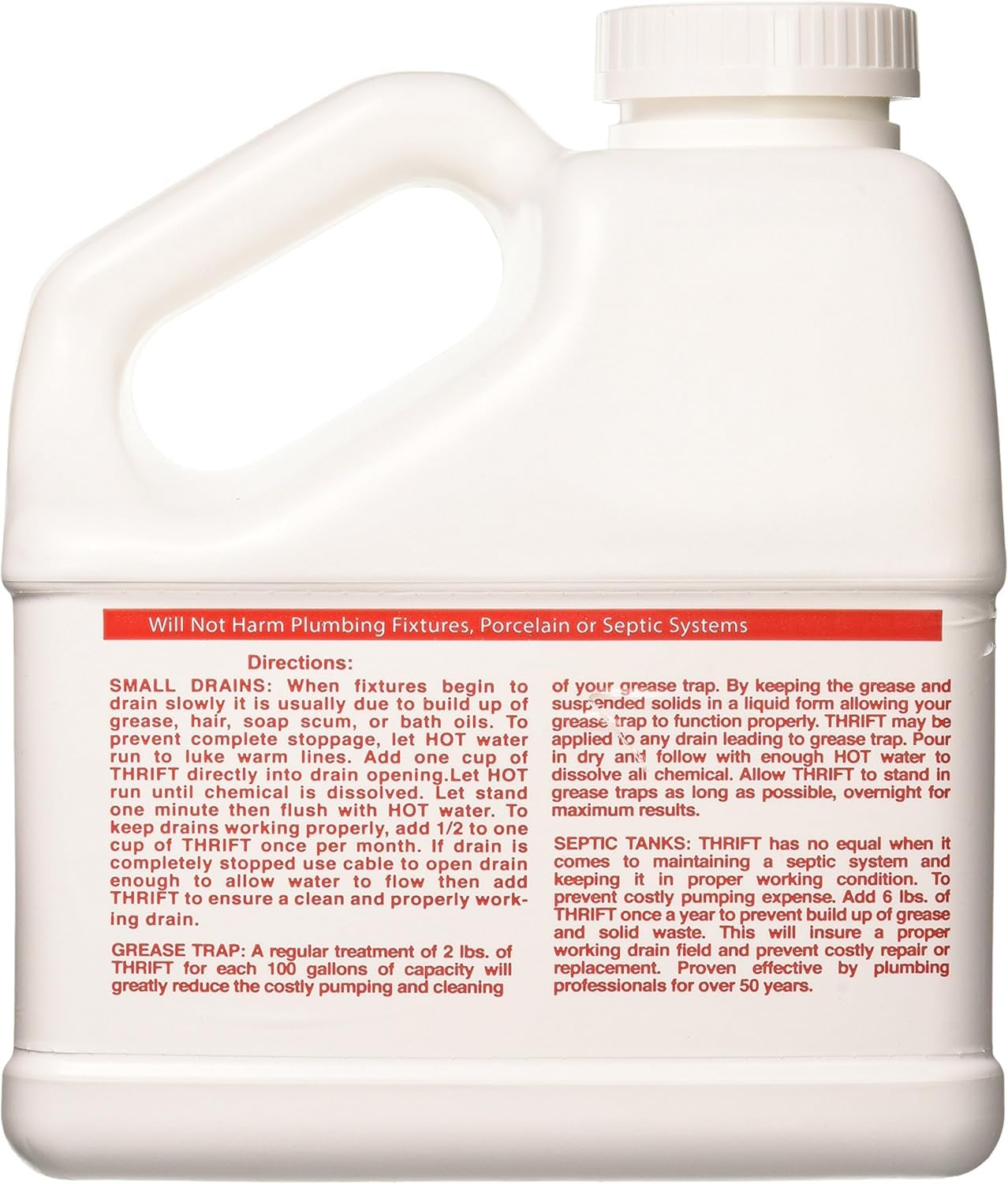 Thrift 6 lb Alkaline Granular Drain Cleaner - Powerful Clog Remover (1 Pack)