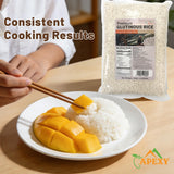 Apexy Premium Long Grain Sweet Rice 5 lb - Glutinous Sticky Rice, Non-GMO | Perfect for Asian Desserts, Sushi, Dumplings & Sticky Rice Dishes | Soft, Chewy Texture