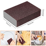 Goeielewe 6-Pack Nano Emery Sponge Brush Eraser Scrub, Carborundum Cleaning Sponge Brush Household Cleaning Tools Cotton for Removing Rust Cleaning