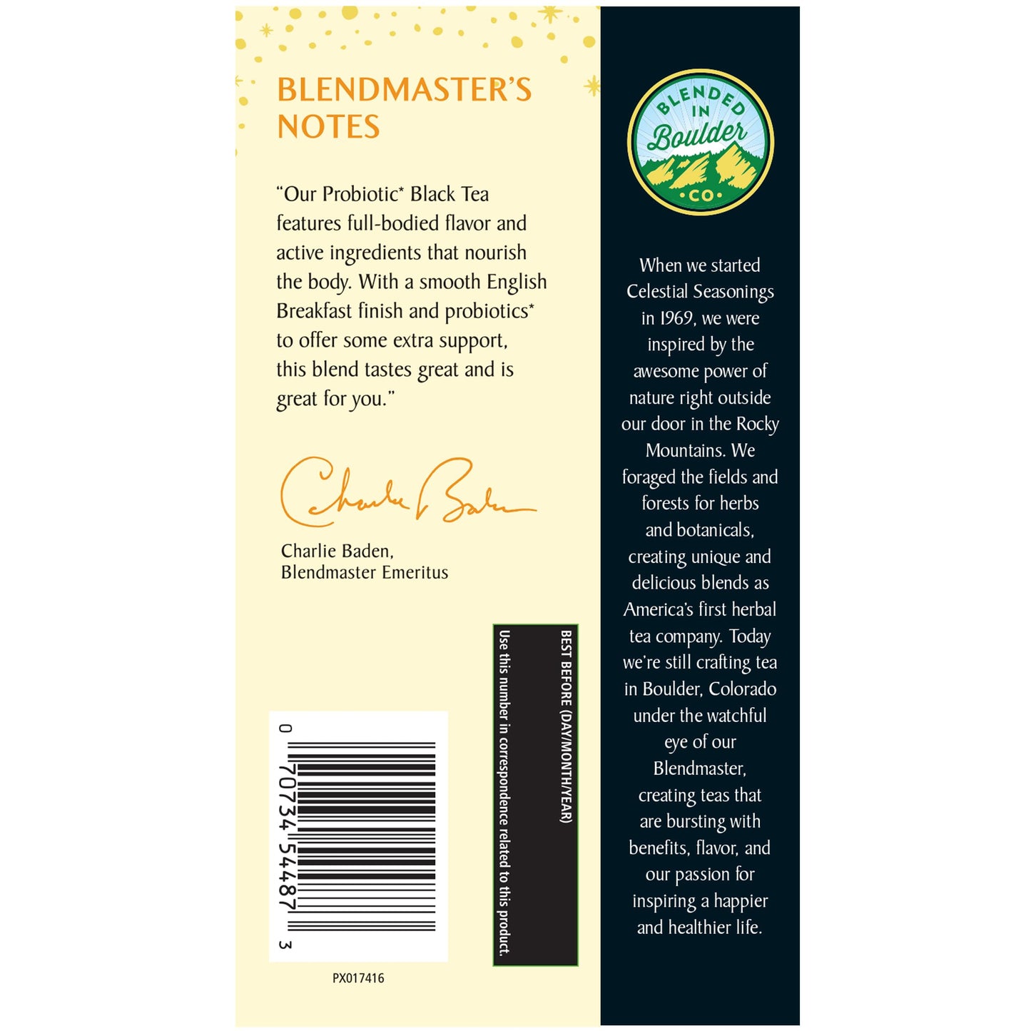 Celestial Seasonings Probiotic English Breakfast Black Tea 16 Count
