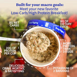 Folk Revival Maple Walnut Keto Instant 'Oatmeal' - 20g Protein, 2g Net Carbs, High Fiber, Non GMO, Gluten Free, Made with Acorns - 6 Cups Per Case