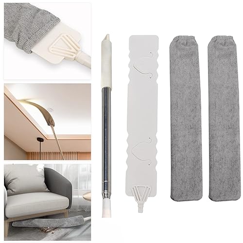 YEYILILINHONG Retractable Gap Dust Cleaner, Microfiber Hand Duster Cleaning Tools, with 2 Washable Dusting Cloths and Long Handle Retractable Duster