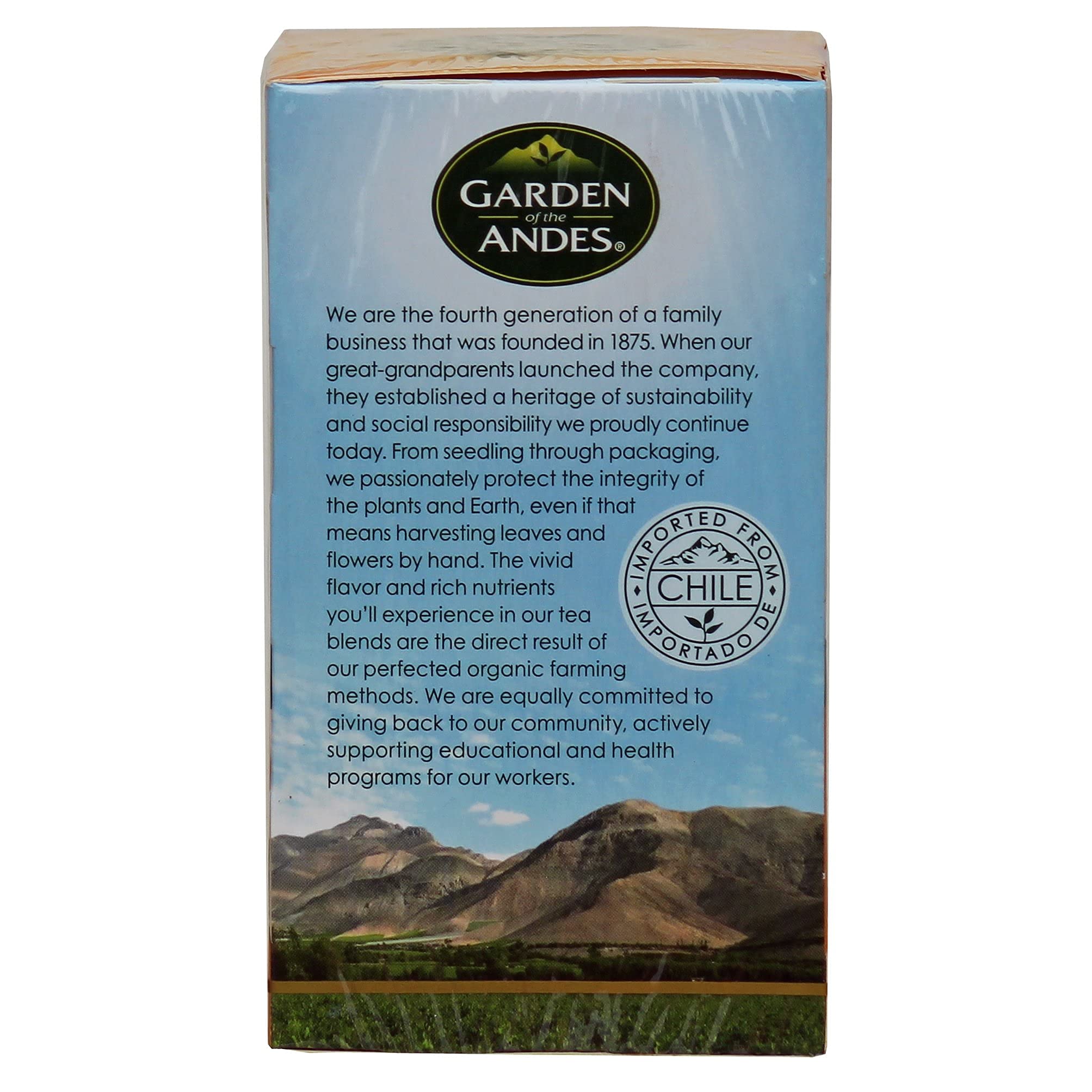 Garden of the Andes Herbal Organic Decaf Chamomile Hot Tea Bags, 0.9 oz, 20 Tea Bag Count (Pack of 3 Boxes)