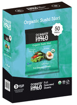 Ocean's Halo Organic Sushi Nori, 5 Pack, Vegan, Perfect for Rolls and Wraps