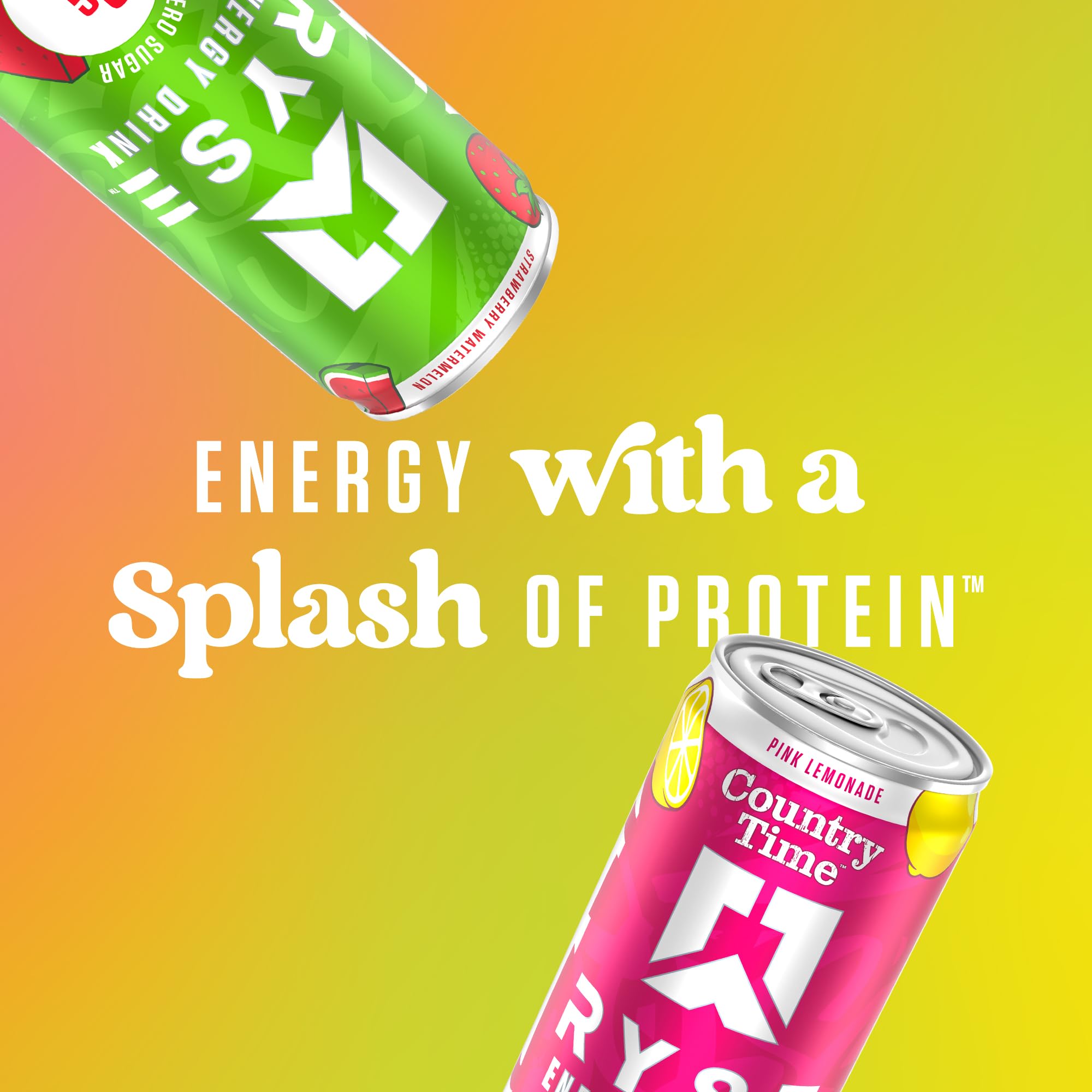RYSE Functional Energy Drink - 5 Flavors Variety Pack - 150mg Natural Caffeine, 8g Whey Protein & 1g Prebiotics - Sugar Free, Gut-Friendly, Bloat-Free