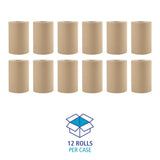 Boardwalk BWK6252 Hardwound Paper Towels, 8" x 350ft, 1-Ply Natural (Case of 12 Rolls)