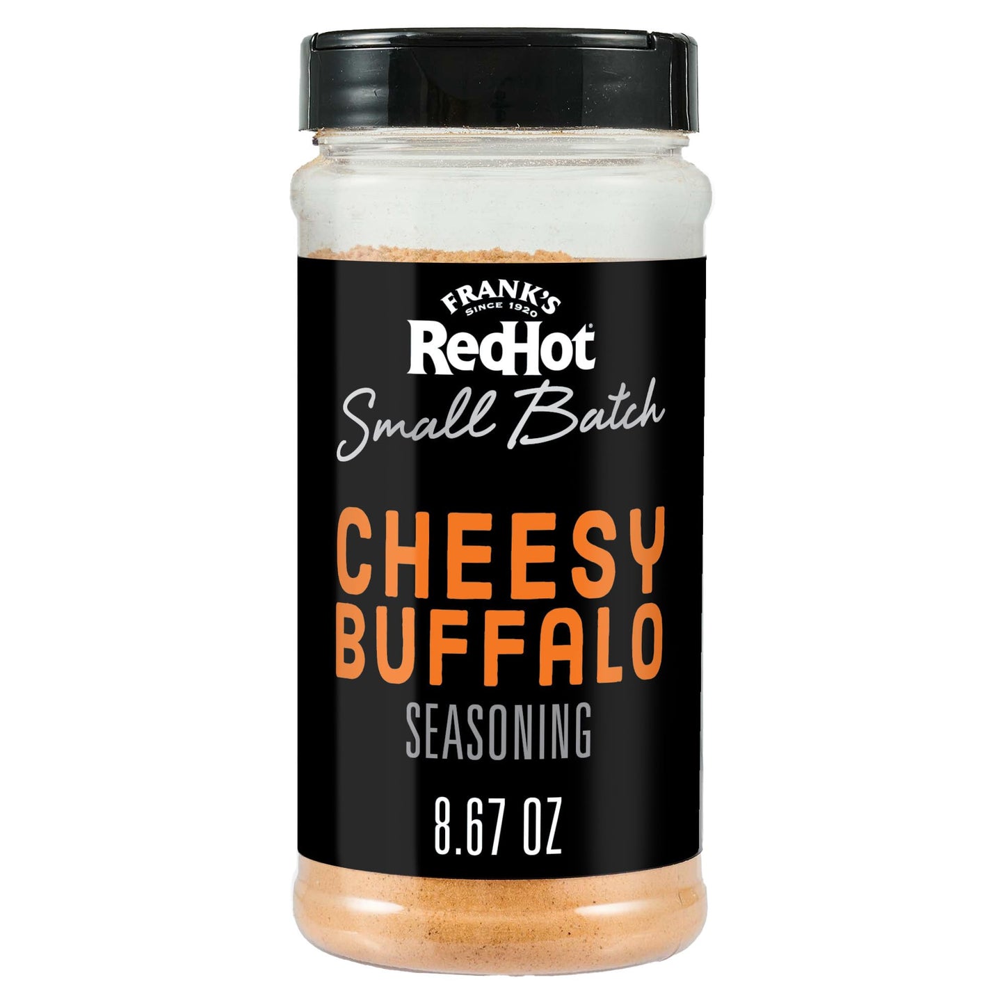 Frank’s RedHot Seasoning, Cheesy Buffalo, Small Batch, Made for Chefs, Cheesy Buffalo-Style Flavor for Wings, Mac ‘n Cheese, Burgers, and More, 8.67