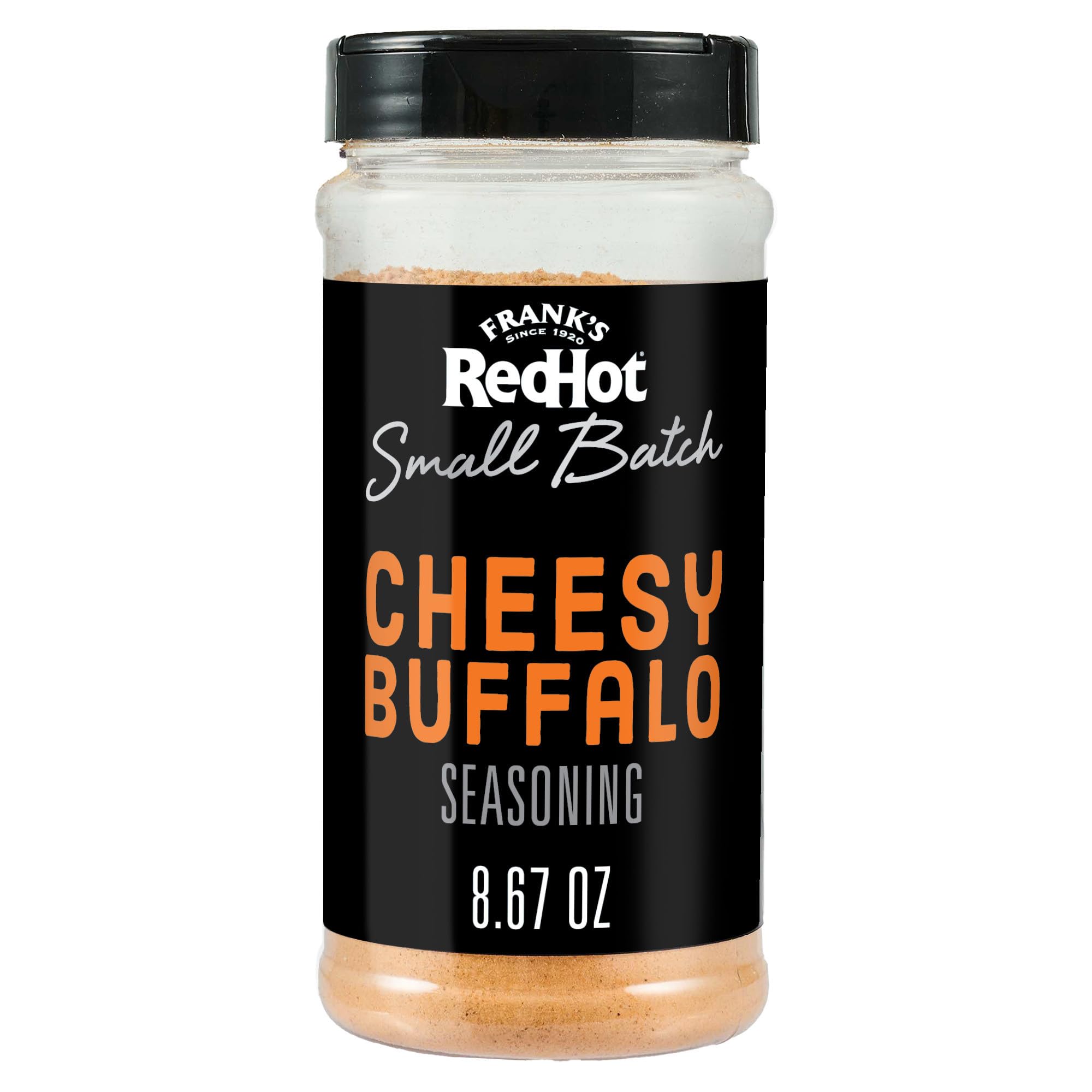 Frank’s RedHot Seasoning, Cheesy Buffalo, Small Batch, Made for Chefs, Cheesy Buffalo-Style Flavor for Wings, Mac ‘n Cheese, Burgers, and More, 8.67