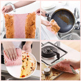 QURIPE 10-Pack Microfiber Cleaning Cloth Dish Towels, Double-Sided Dish Drying Towels?Reusable Household Cleaning Cloths for House Furniture Table