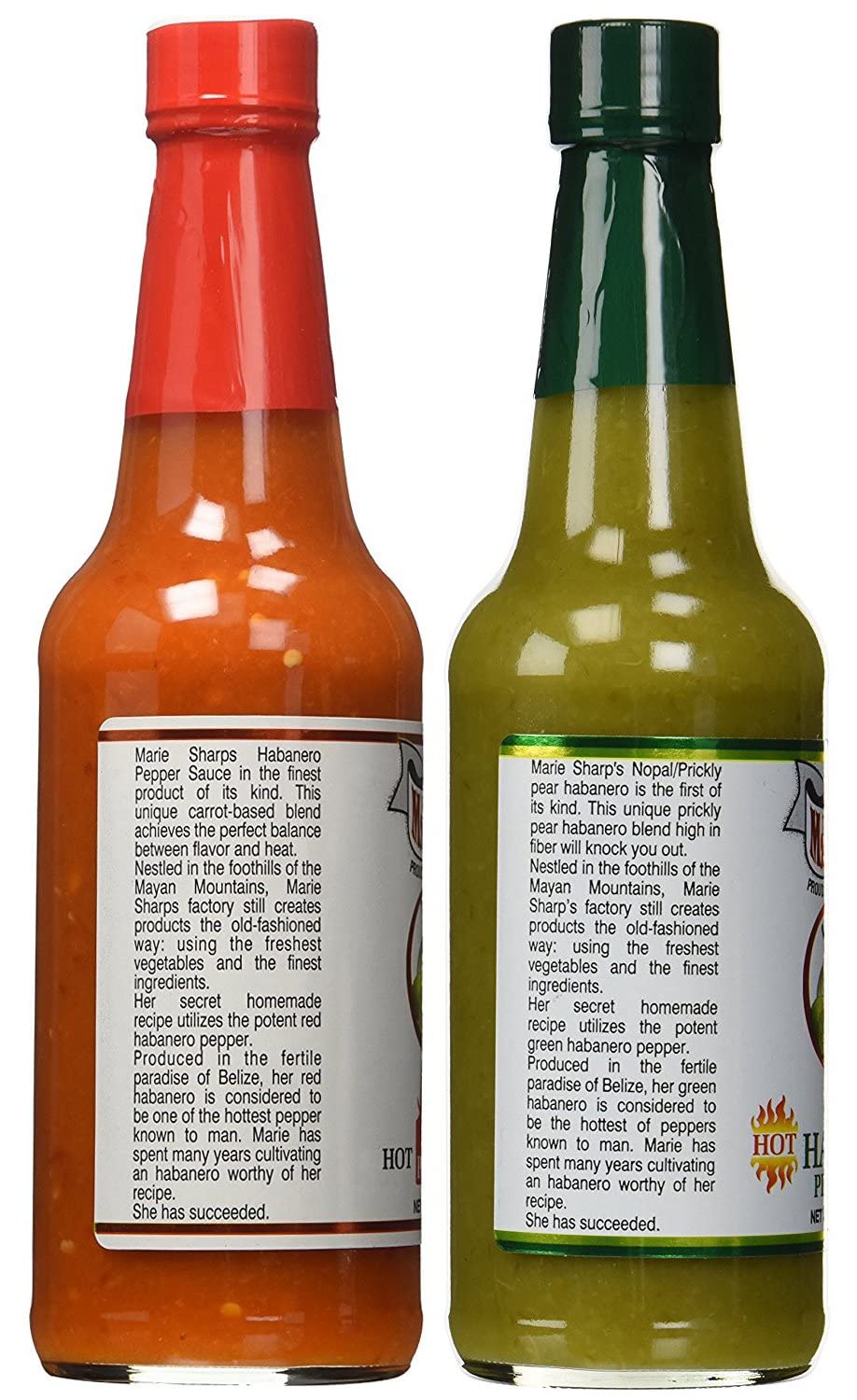 Marie Sharp's HOT and Green Habanero Pepper Sauce 10oz