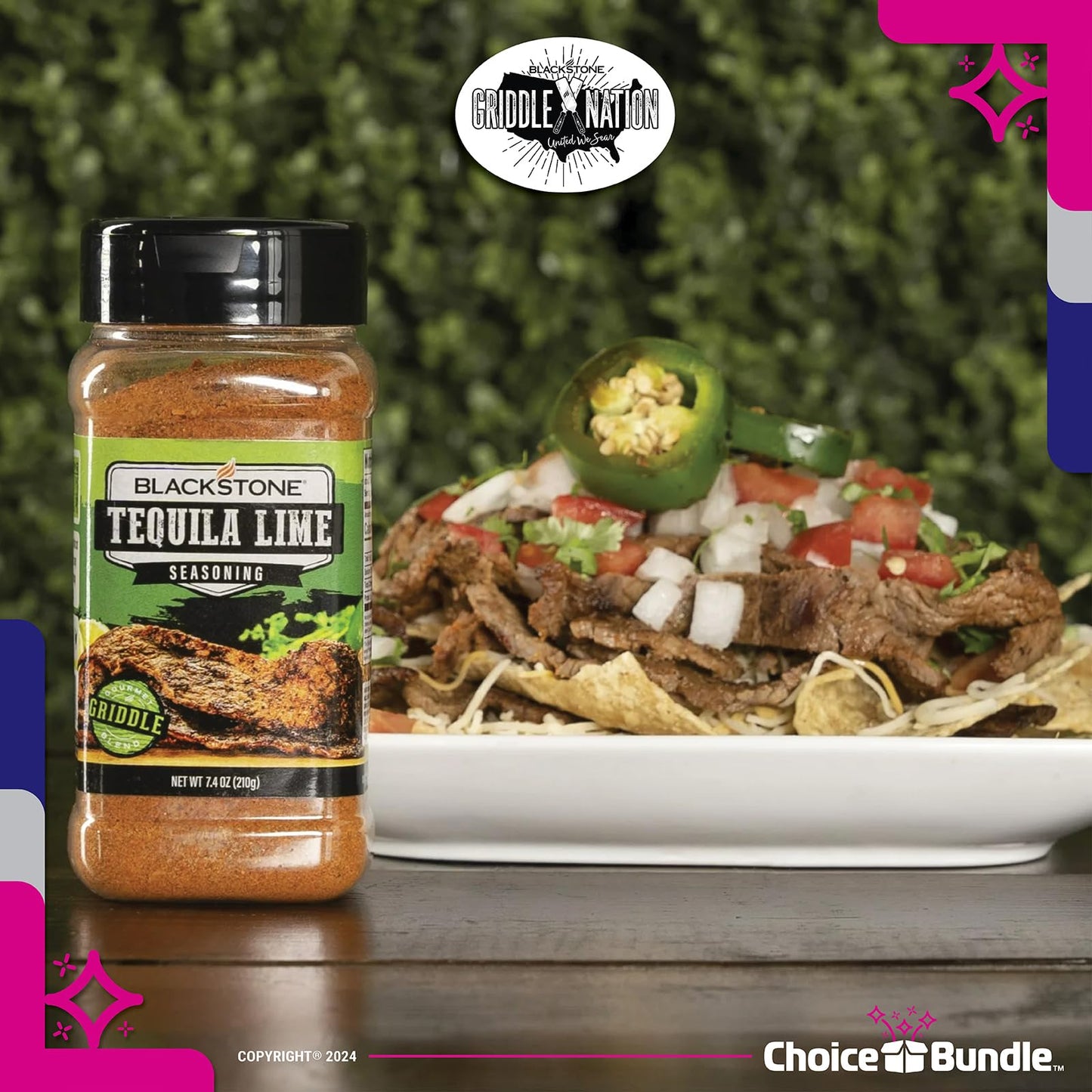 Blackstone Tequila Lime Seasoning - Gourmet Griddle Premium Barbecue Rub 2 Pk (14.8 oz) + BBQ Masters & Opener (4 Items)!
