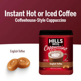 Hills Bros. Cappuccino Mix - Rich, Frothy Coffeehouse-Tasting Instant Drink Mix - Quick and Easy Preparation - Perfect for Hot & Iced Drinks
