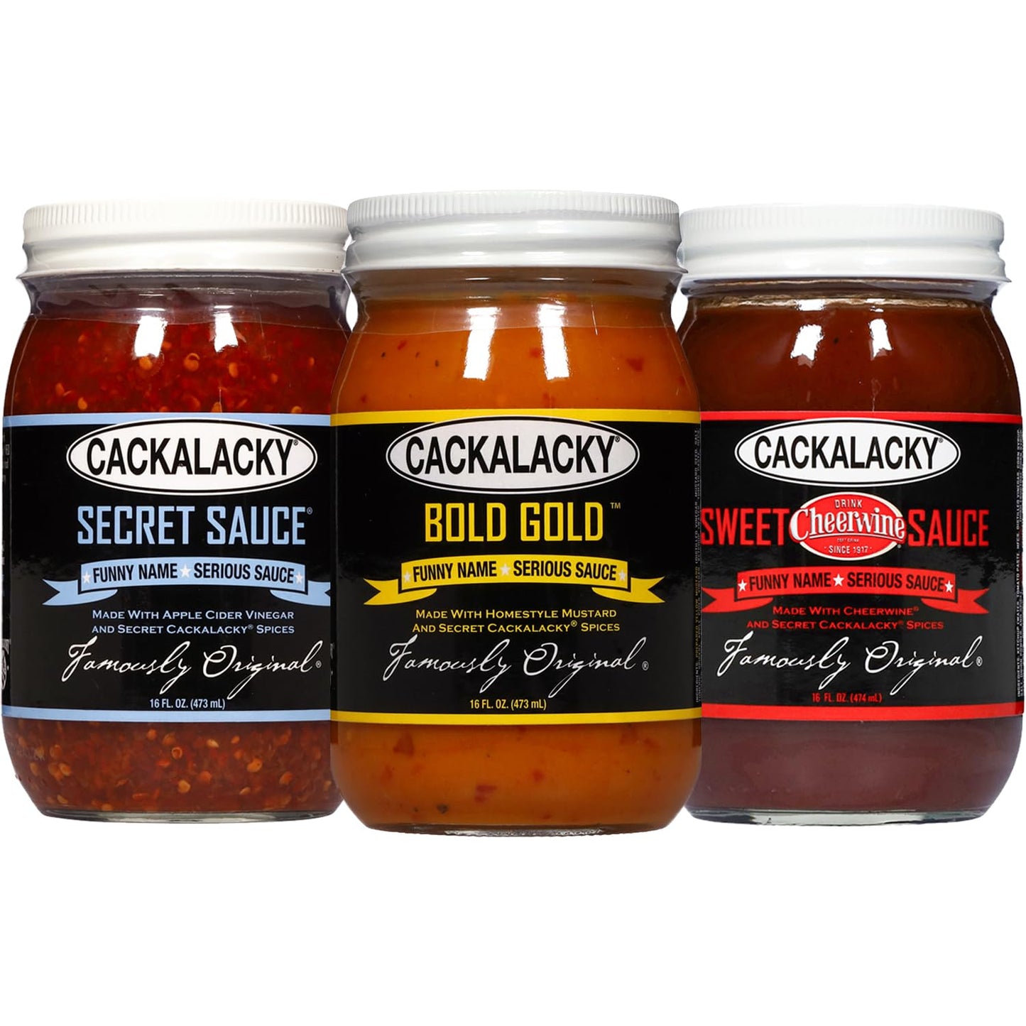 Cackalacky Cookout Trio (Sweet, Secret and Bold Gold sauces)