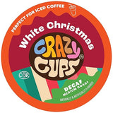 Crazy Cups Decaf White Christmas Flavored Coffee Pods, Decaf Holiday Coffee, Single Serve for Keurig K Cups Machines, Medium Roast, 22 Count
