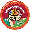 Crazy Cups Decaf White Christmas Flavored Coffee Pods, Decaf Holiday Coffee, Single Serve for Keurig K Cups Machines, Medium Roast, 22 Count