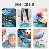 SereneLife Extra Large Size Nitrile Disposable Latex & Powder Free Gloves - Great for Kitchens, Food Handling & Cleaning Supplies - Soft & Comfortable