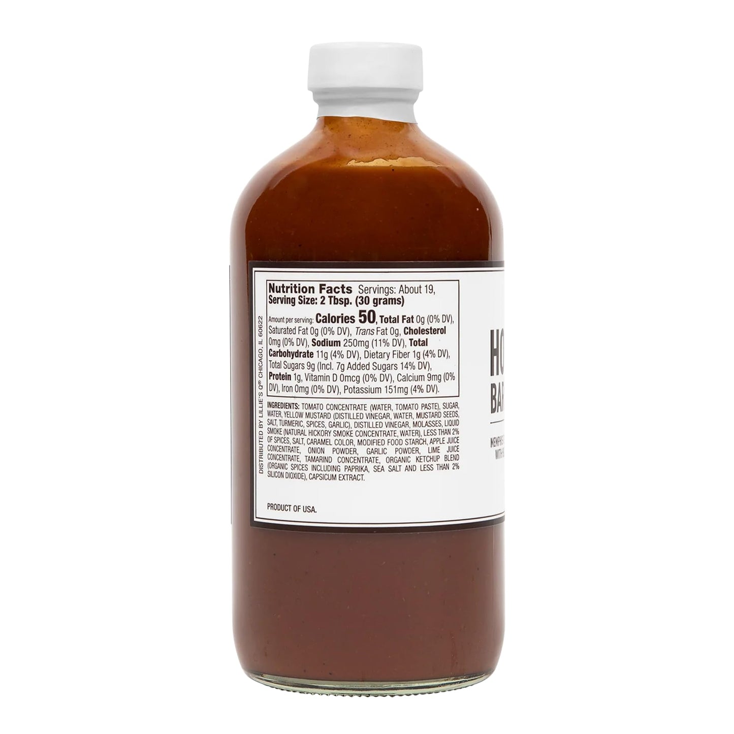 Lillie’s Q - Hot Smoky Barbeque Sauce, Gourmet BBQ Sauce, Sweet Brown Sugar BBQ Sauce with Spicy Cayenne, Mild Smoky Flavor, Premium Ingredients, Made