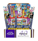 Gluten Free Snacks for Adults Kids - 40 Count Healthy Celiac Friendly Snacks in Individual Packs - Birthday Treats Gift Basket - Valentines Care