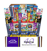 Gluten Free Snacks for Adults Kids - 40 Count Healthy Celiac Friendly Snacks in Individual Packs - Birthday Treats Gift Basket - Valentines Care