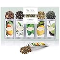 Tea Forte Single Steeps Loose Leaf Tea Sampler, Assorted Variety Tea Box, 15 Single Serve Pouches, Green Tea