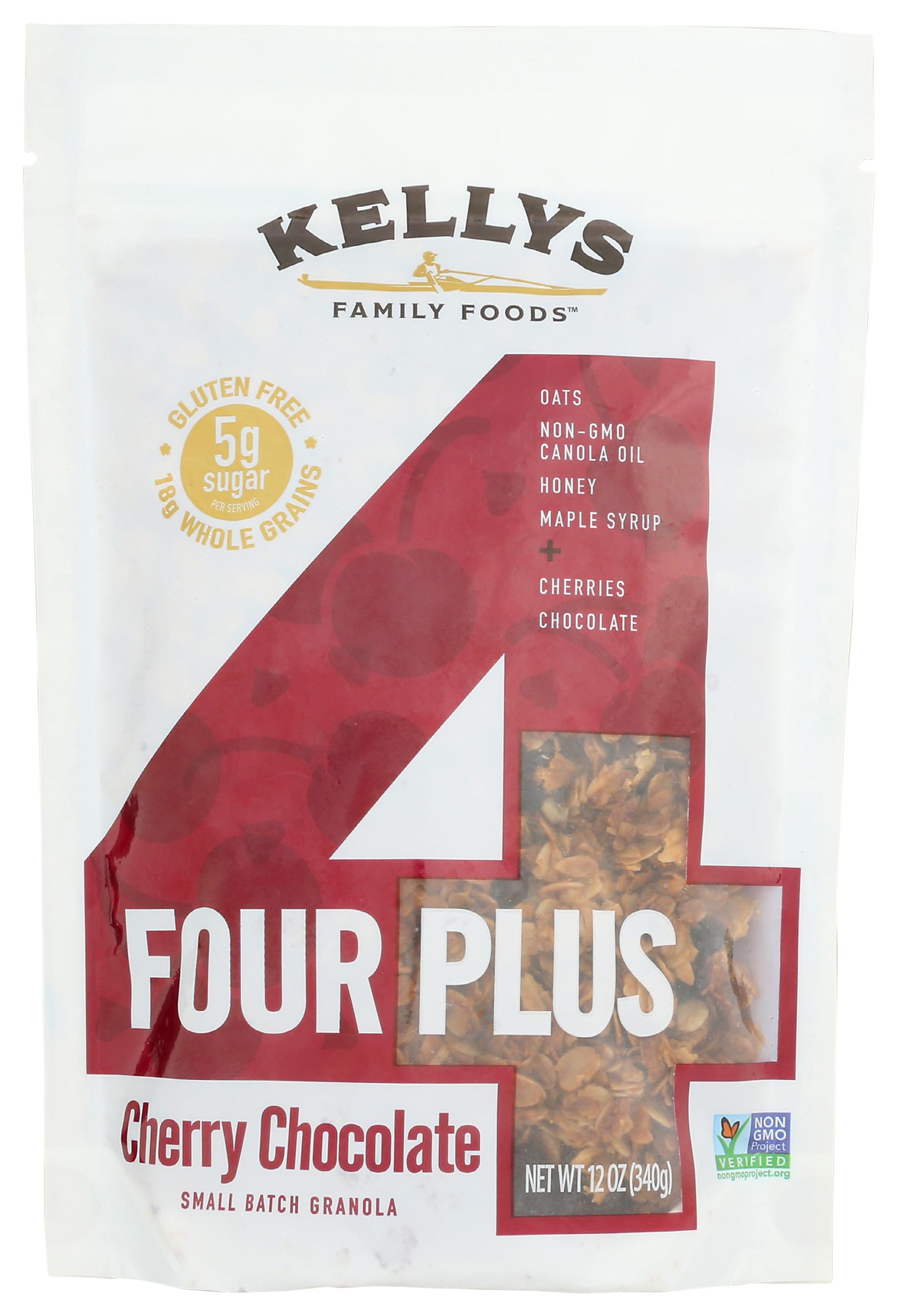 Kellys Four Plus Granola Granola Cherry Chocolate, 12 OZ