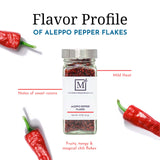 The Mediterranean Dish Aleppo Pepper - Fruity, Tangy, Chili Flakes for Cooking and Grilling - Gourmet Chef Essential - Rustic, Old World Seasoning
