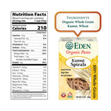 Eden Kamut Spirals, Organic, 100% Whole Grain, 12-Ounce (Pack of 6)